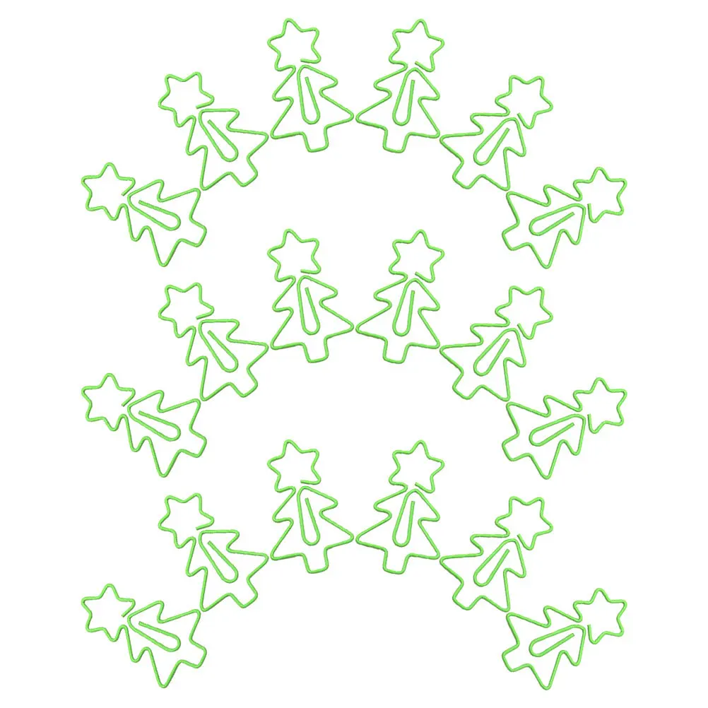 

30Pcs Christmas Tree Paper Clips Cute Metal Paperclip Bookmarks for Office School Document Marking Decorative Binder Clips