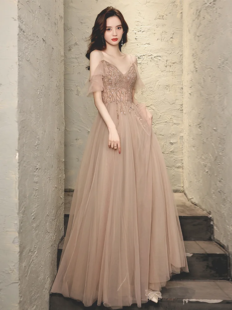 Elegant Party Dresses for Women Luxury Long Evening Dress 2024 Dubai Robe Prom Gown Formal Suitable Request Occasion 2024 Woman