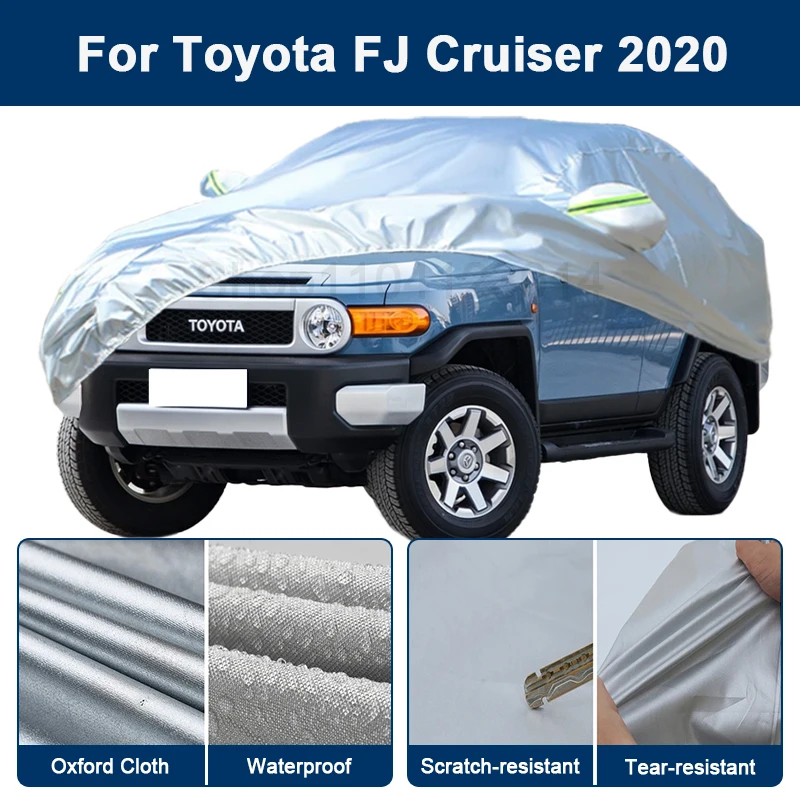 

Outdoor Full Car Cover For Toyota FJ Cruiser 2020 with Reflective Strips Waterproof Snowproof Dustproof UV Protection