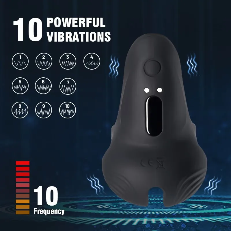 Vibrating Cock Penis Ring Male Sex Toy with Scrotum Prostate Stimulate Delay Erection Silicone Dick Ring Vibrator with Vibration