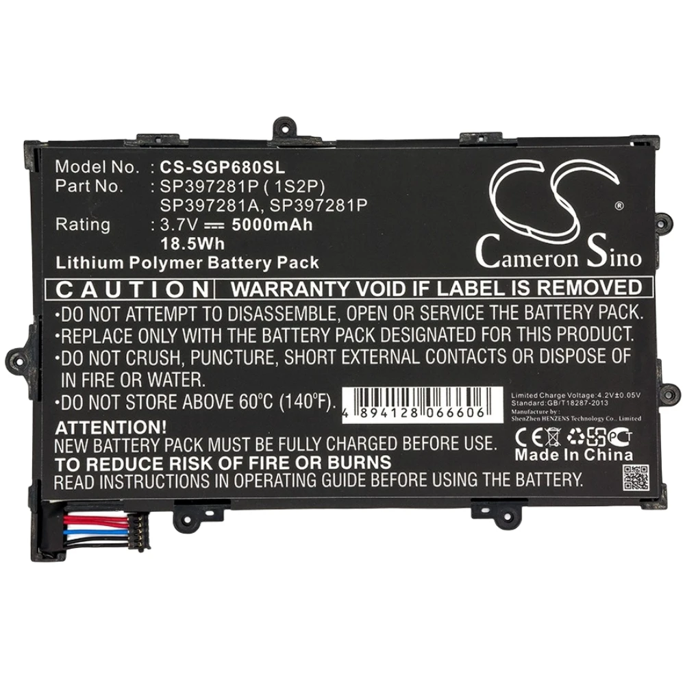 

Li-Polymer Tablet Battery for Samsung Verizon,3.7v,5000mAh,Galaxy Tab 7.7 P6800 GT-P6810 SCH-I815,SP397281A SP397281P