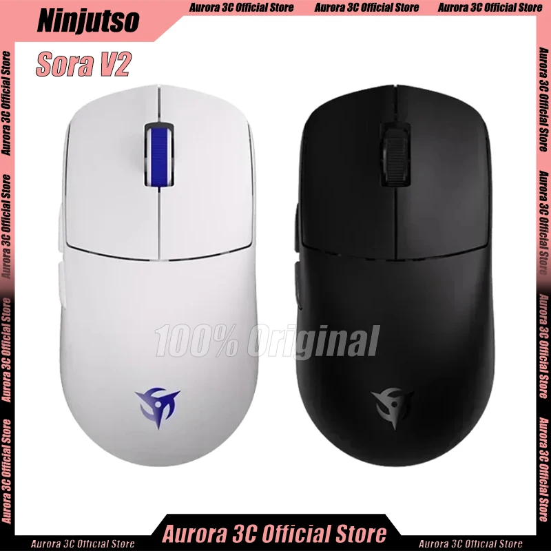 

Ninjutso Sora V2 Gamer Mouse USB 2.4G Wireless Mouses 2 Mode PAW3395 Custom Gaming Mouses FPS Office Gamer Mice APEX Gift