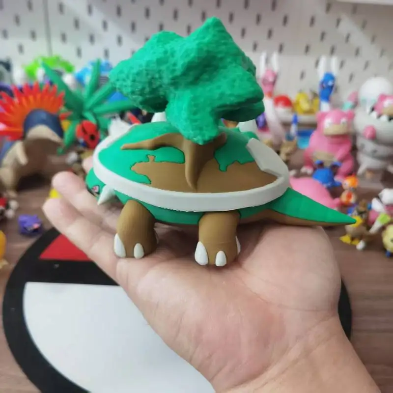 포켓몬 Grotle Torterra 애니메이션 액션 피규어 비율 세계 1:20 Diy 3D 인쇄 만화 캐릭터 데스크탑 동상 아이 선물 장난감