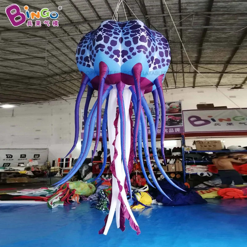 Hanging Inflatable Jellyfish With Lighting For Even Decorations Stage Props 3m/10ft High Colorful Medusa Balloon