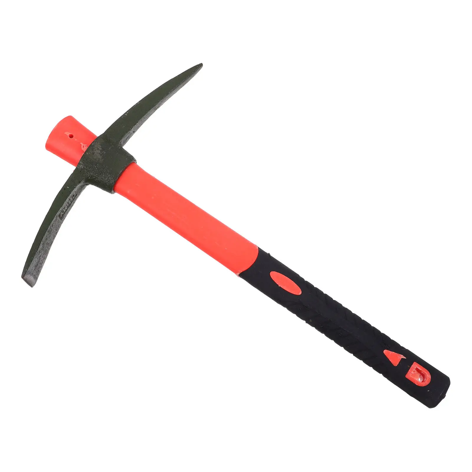 15 Inch Heavy Duty Mattock Hoe Garden Pick Forged Steel Hand Tool Ergonomic Rubber Handle Soil Loosening Heavy Forged Hand Tools