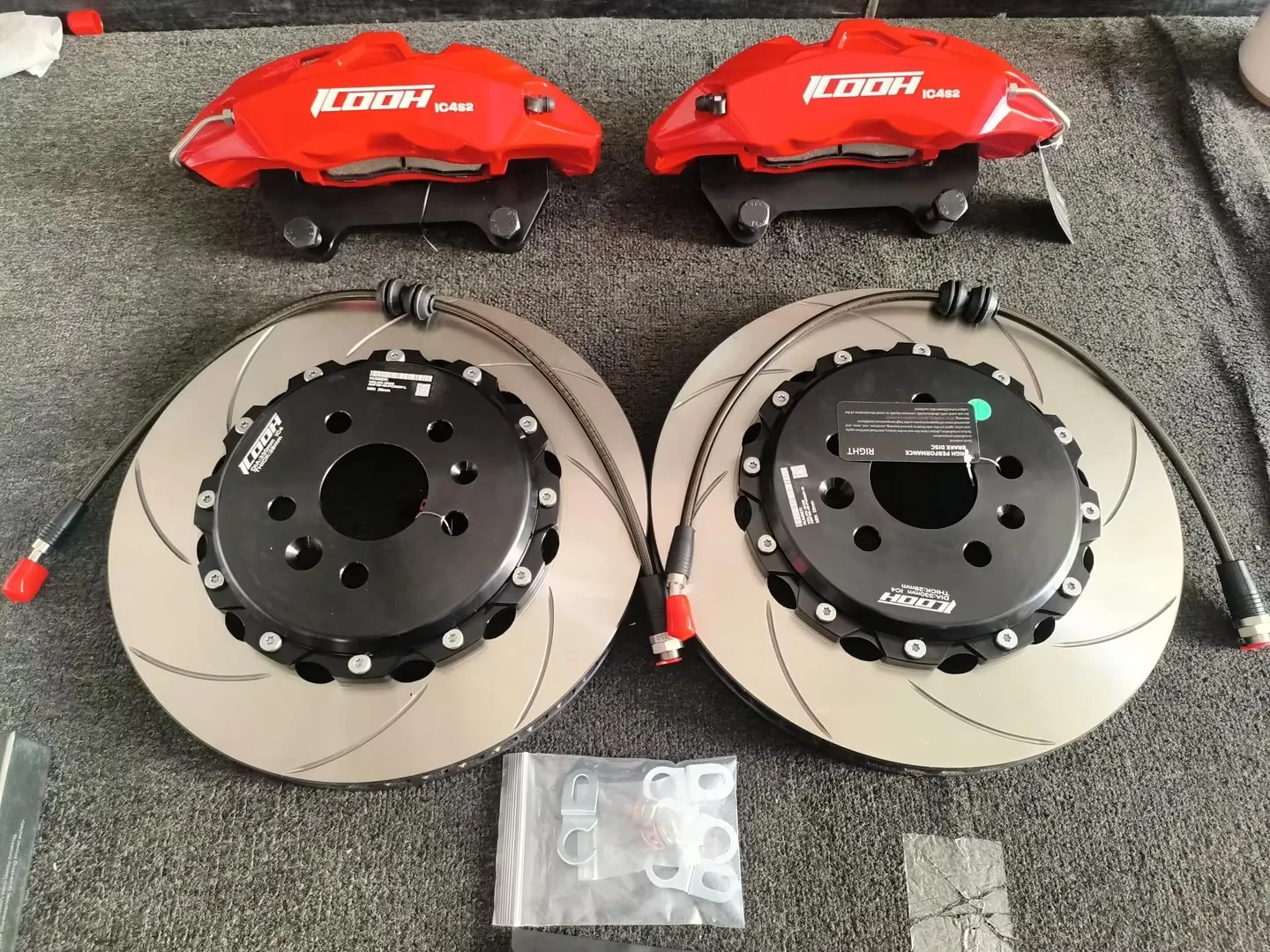 

High Quality IC4S3 Steel Disc Rear 330X28 4-piston brake caliper kit fits for BMW 4 Series Gran Coupe (G26) 2021+