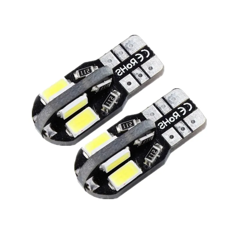 5Pcs T10 LED12V parking lights, side door bulbs, instrument lights, license plate lights,W3W5W 5730 8SMD Car T10 LED 194 168