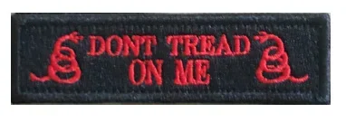 Multiple Colors Embroidery Strip Patches Don't Tread on Me Morale Badge In God We Trust Tactical Hook&loop Emblem for Uniforms