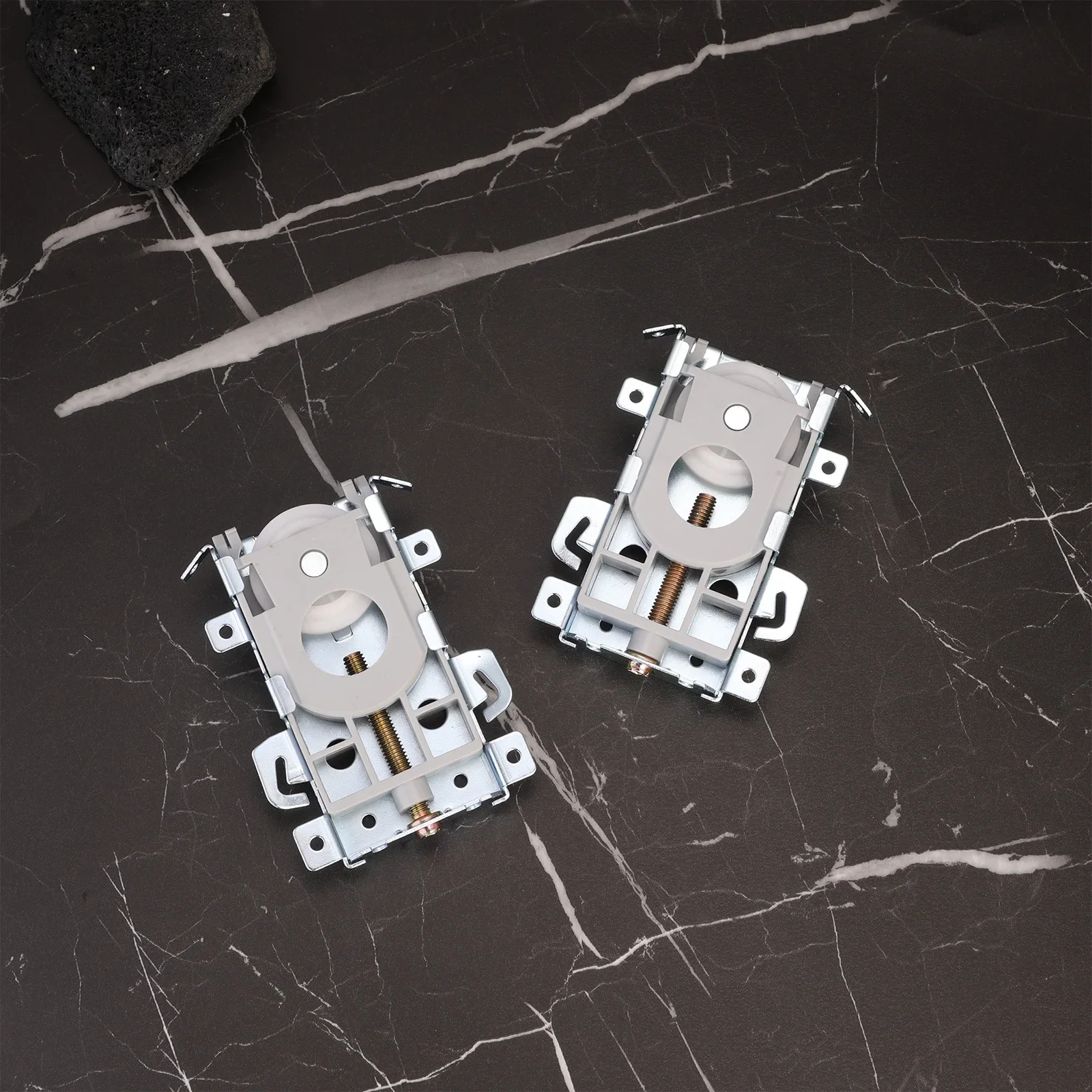 2pcs Sliding Door Roller Pulley Wheels Bottom Mount Casters Heavy Load Bearing Anti-impact Silent Smooth Cabinet Wardrobe Metal