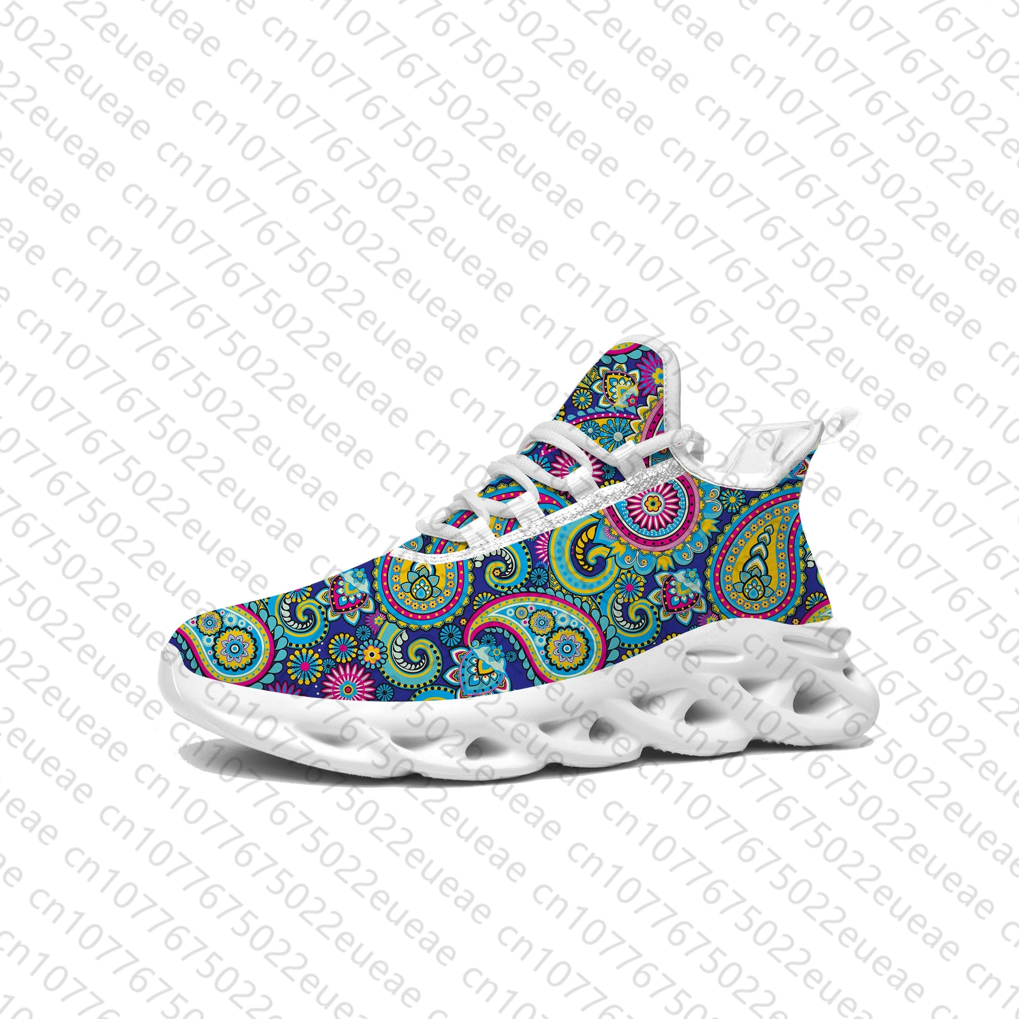 Bohemia Mandala Flower Print Flats Sneakers Mens Womens Sports Shoes High Quality Sneaker Lace Up Mesh Footwear custom made Shoe