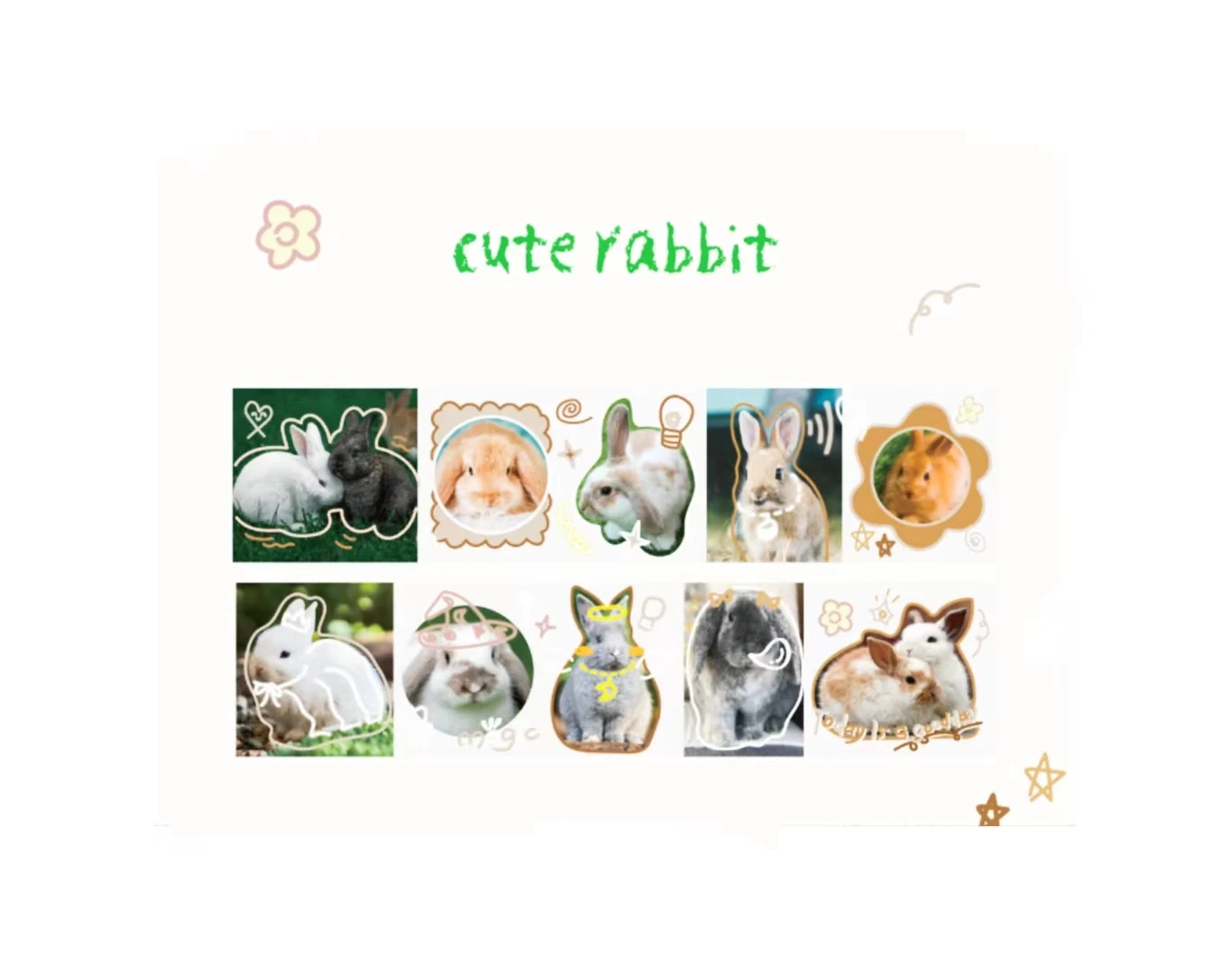 1 Roll/3m*118inch Cute Animal PET Stickers, Waterproof Sticker for Scrapbooking, Bullet Journals, Gift Sealing, DIY Accessories