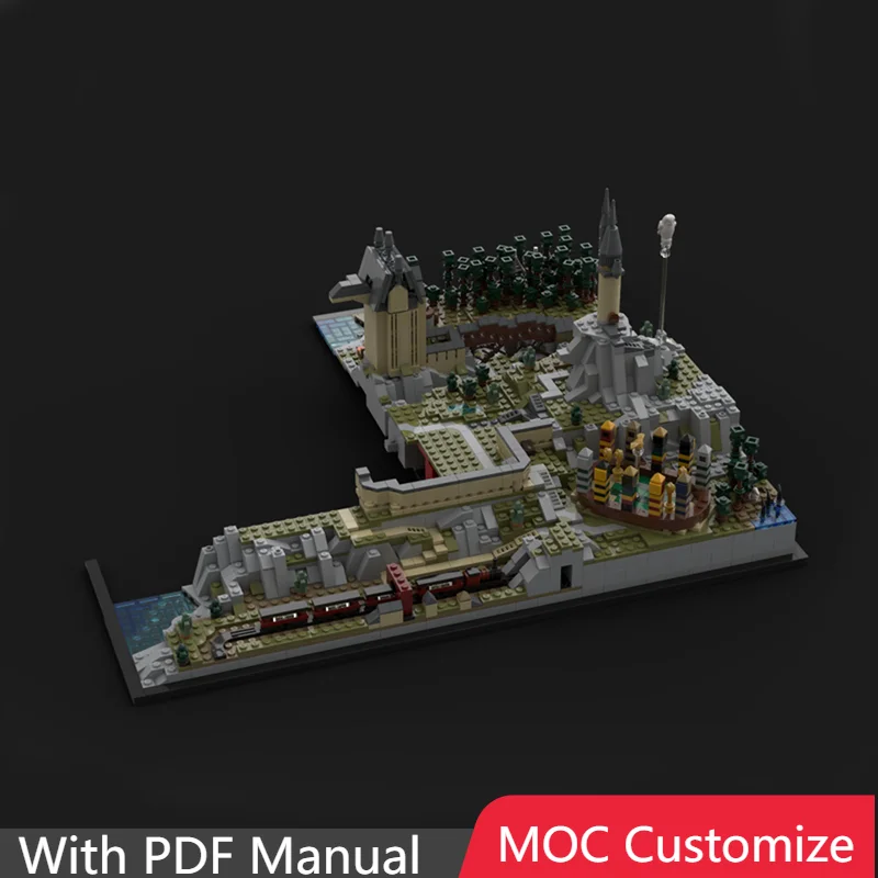 

2893 шт., хит продаж, индивидуальные MOC, средневековый роскошный замок Wzard, модель строительных блоков, кирпичи, сборная игрушка, праздничные подарки