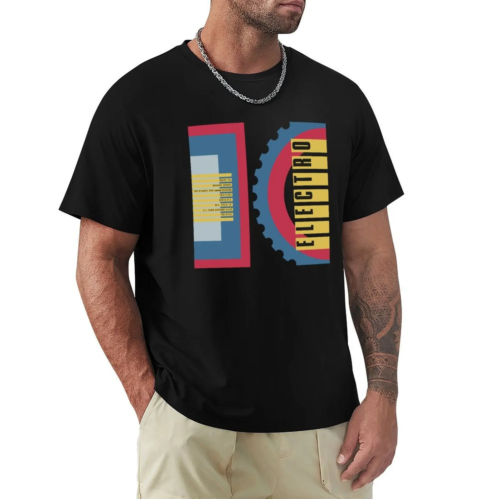 Electro 10 Old School Hip Hop T-Shirt Breathable Basic Cotton T-Shirt