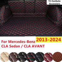 YJ Full Set Car Trunk Mat Custom Fit For Mercedes-Benz CLA Sedan Avant Boot Tray Liner Rear Cargo Cover Carpet AUTO Accessories