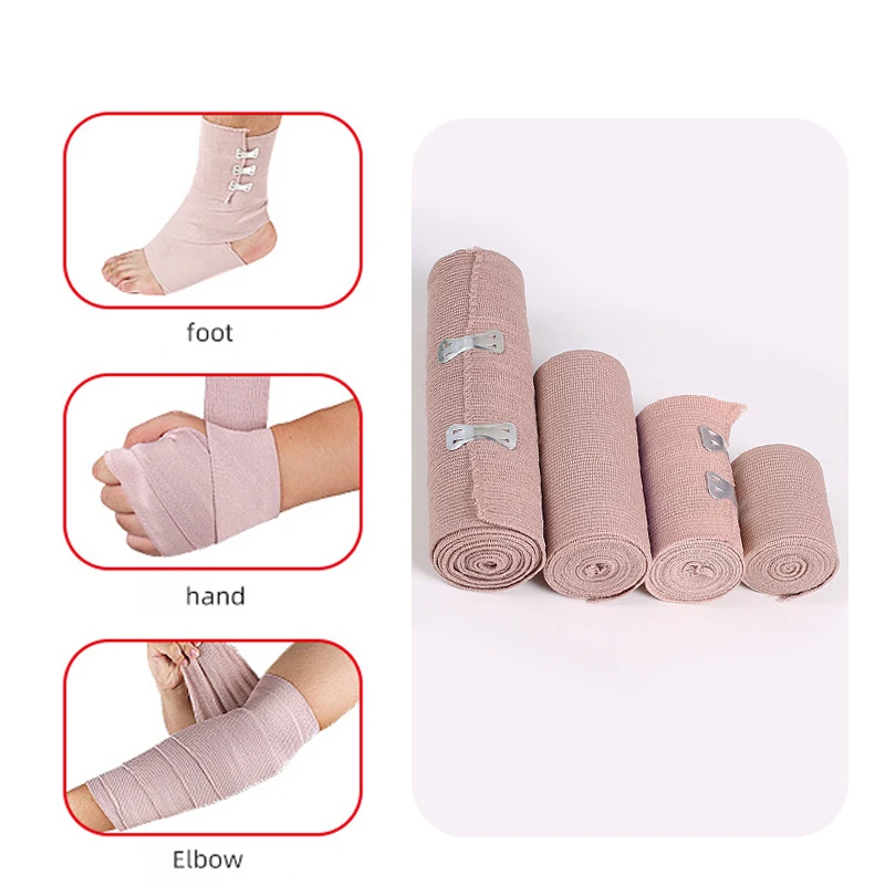 1Roll  Elastic Bandage Wound Dressing Bandage Emergency,Elastic Bandage Wound Dressing Comfortable Emergency Aid Tape Premium