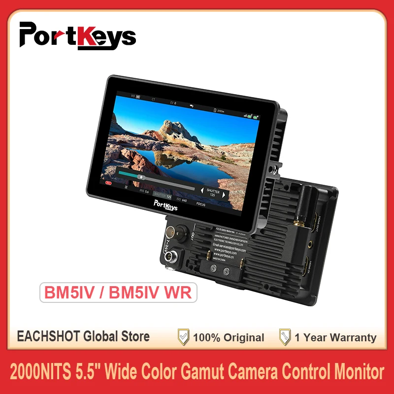 

PORTKEYS BM5IV WR 2000NITS 5,5 "широкий цветной Gamut управление камерой полевой монитор двойной экран беспроводное управление для Sony Canon