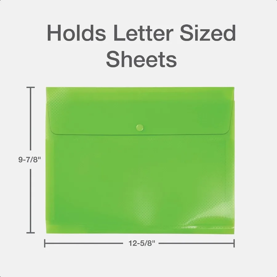 ملفات توسيع بلاستيكية 8 عبوات مكونة من 5 منظمات ملفات الجيب مع 4 علامات تبويب ورق بحجم حرف الإغلاق المفاجئ 2 أسود 3 أزرق 3 أخضر