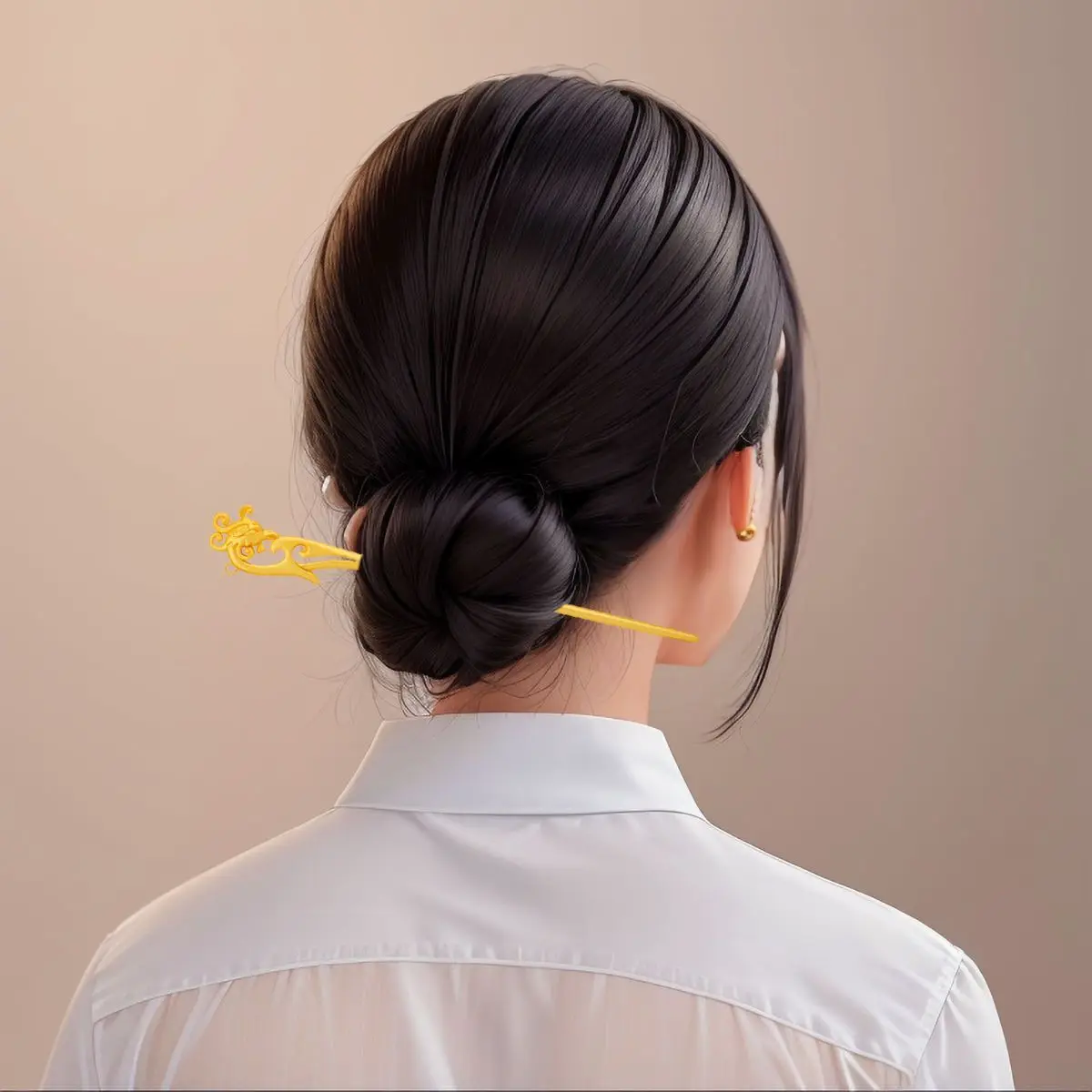 Gilded Ancient Method Headwear Ethnic Phoenix Hairpin Hanfu Classical Chinese Style National Style Step Shake Plate Hair Hairpin