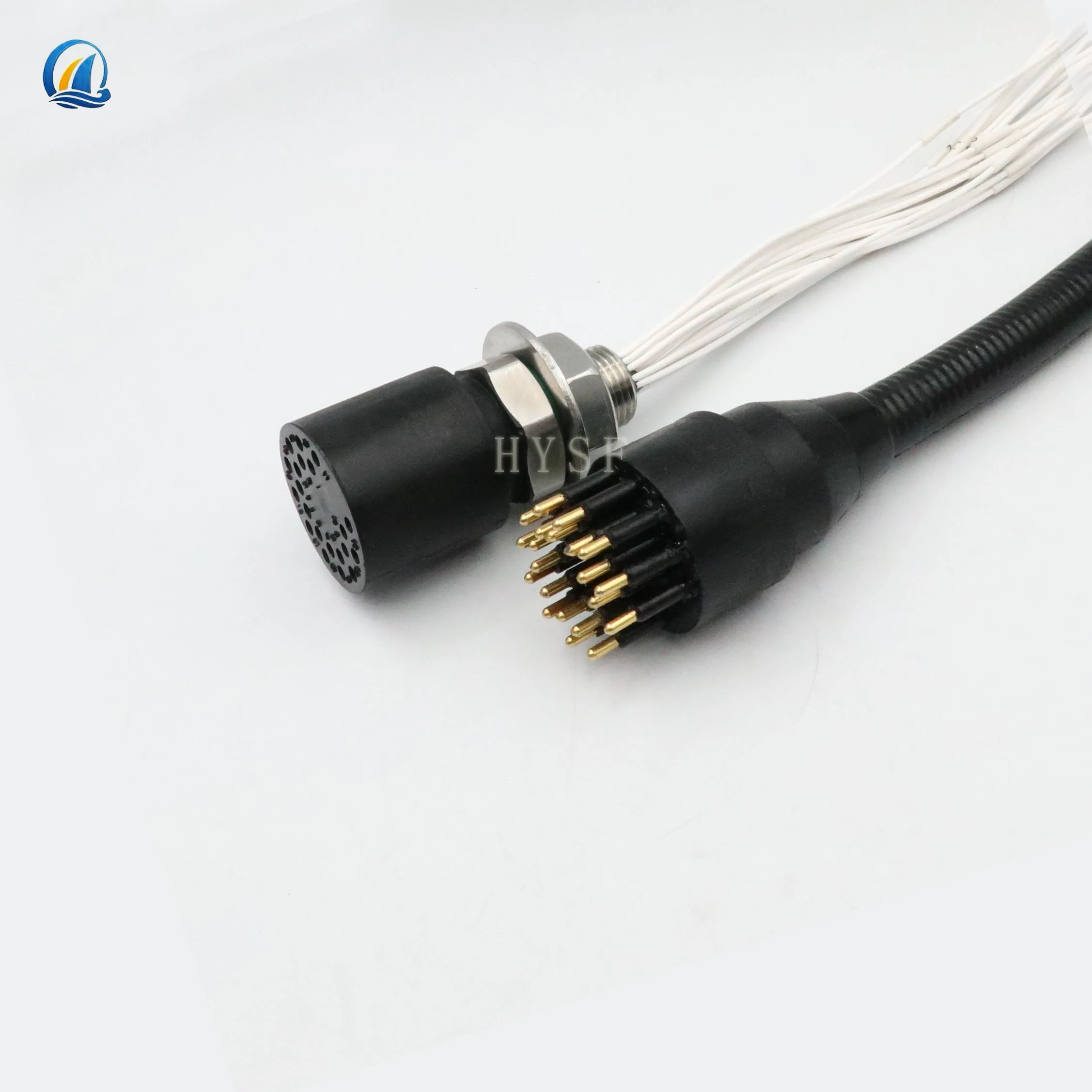 Miniature 21 core deep water connector male female pair plug-in watertight cable length can be customized