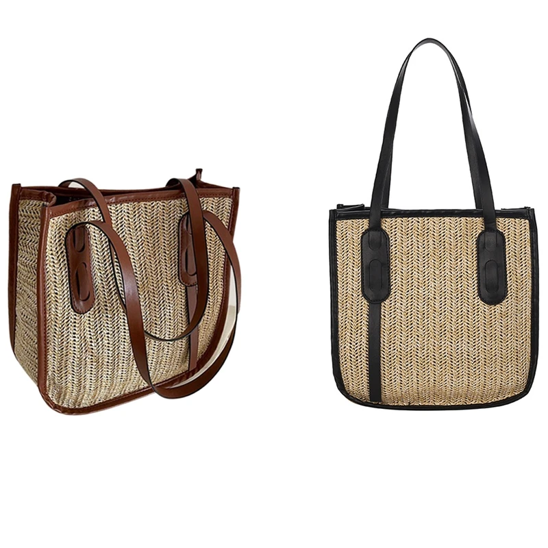 

Ladies Handbag Bag Trendy Fashion Straw Bag Shoulder Bag Messenger Bucket Bag