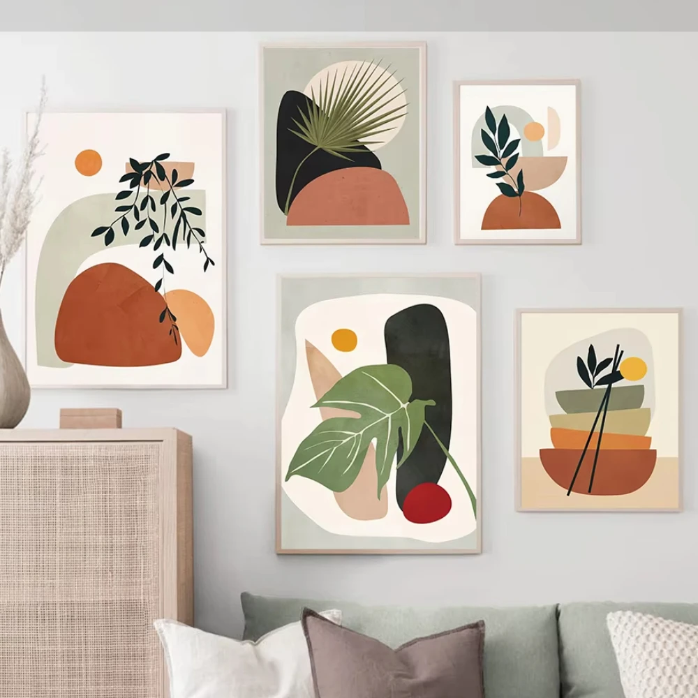 Abstract  Boho Plant Jigsaw Puzzles 500/1000/1200/2000PCS Wall Decor for Living Room Bedroom Perfect Gift No Frame