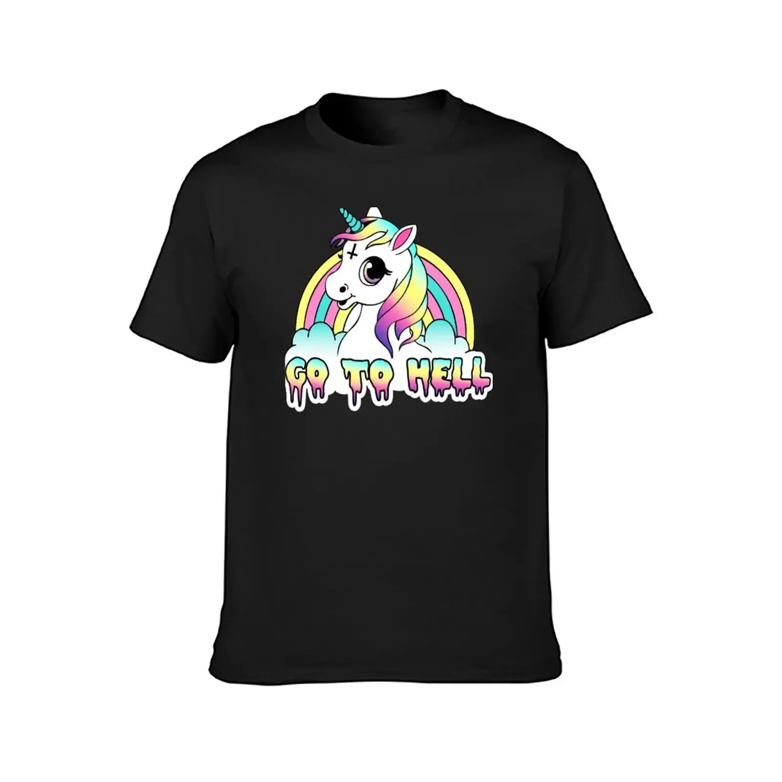 Go To Hell Pastel Goth Unicorn T-Shirt essential t shirt heavyweights designer t shirt men