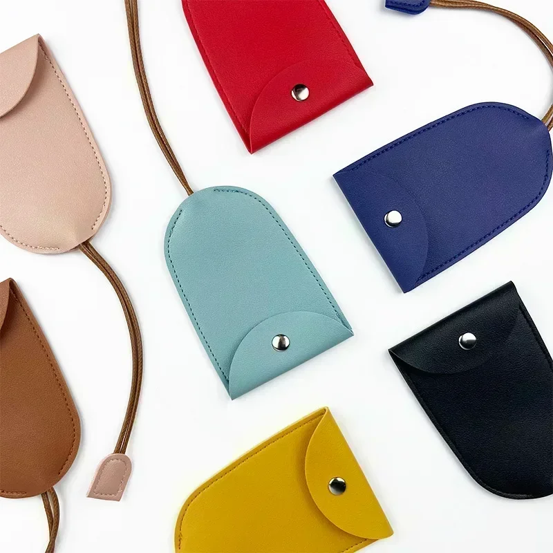 Creative Pull-Out Key Case Cover, Leather Large-Capacity Key Sleeve Keychain Bags, Cute Protector Car Key Fob with Holder Hook view 3