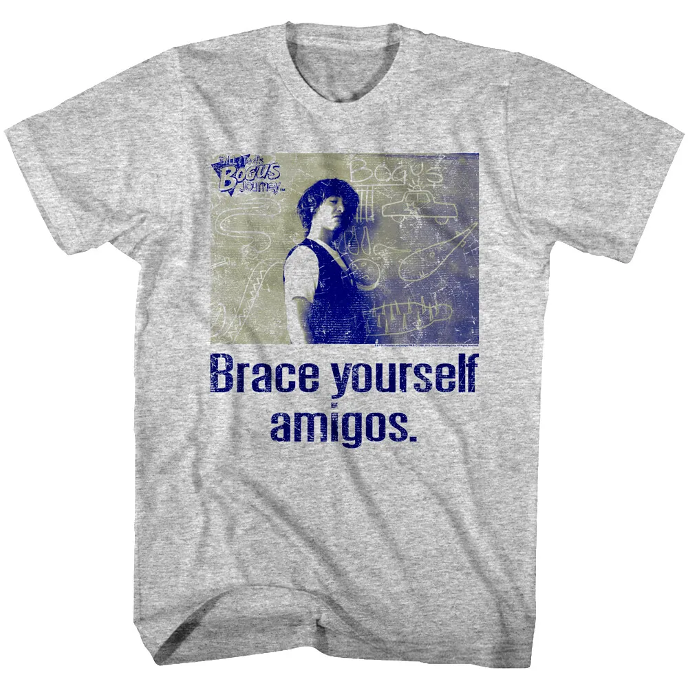 

Bill & Ted Brace Yourself Amigos Men's T Shirt Keanu School Reaper Excellent