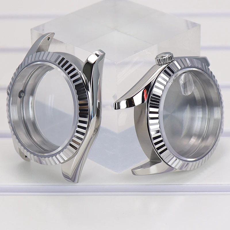36mm/39mm Gerilltes Gebogenes Uhrengehäuse Saphirglas für Datejust SK NH35 NH36 NH38 4R36 Miyota 8215 8205 Uhrwerk Ersatzteil – Detail 7