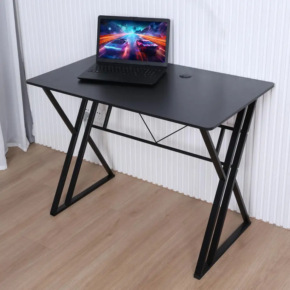 Ergonomic Gaming Desk With K-shaped Steel Legs Sturdy PC Workstation With Cable Management For Gamers And Home Office Use