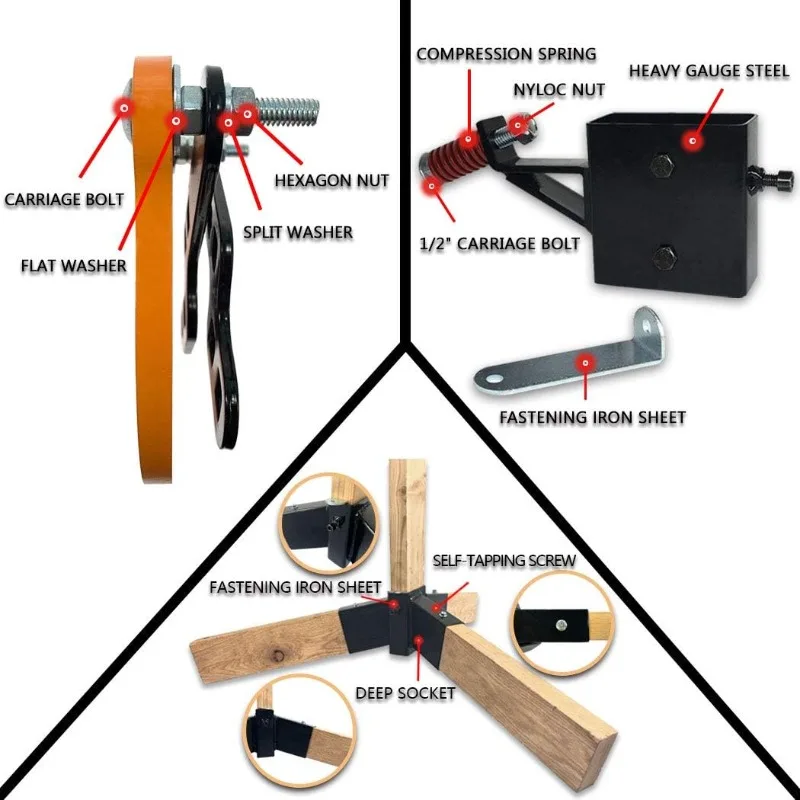 Target Stand System - AR500 Steel Target with 2x4 Mount Kit