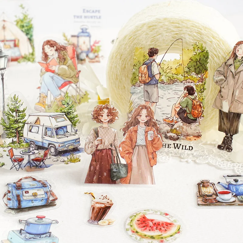 ملصق قرطاسية Kawaii دعونا نصل معًا في حين غير المرغوب فيه مجلة ديكور سكرابوكينغ ملصق حرفي ذاتي الصنع #2