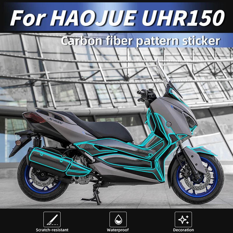 

For Haojue UHR150 Durable Carbon Fiber Decals 3M Adhesive Residue-Free UV-Resistant Anti-Scratch Kits