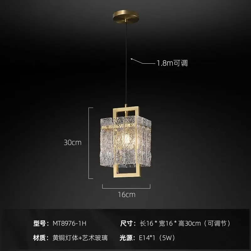 Bedroom bedside chandelier Light luxury and minimalist living room, dining room, bar counter, dressing room, small pendant light