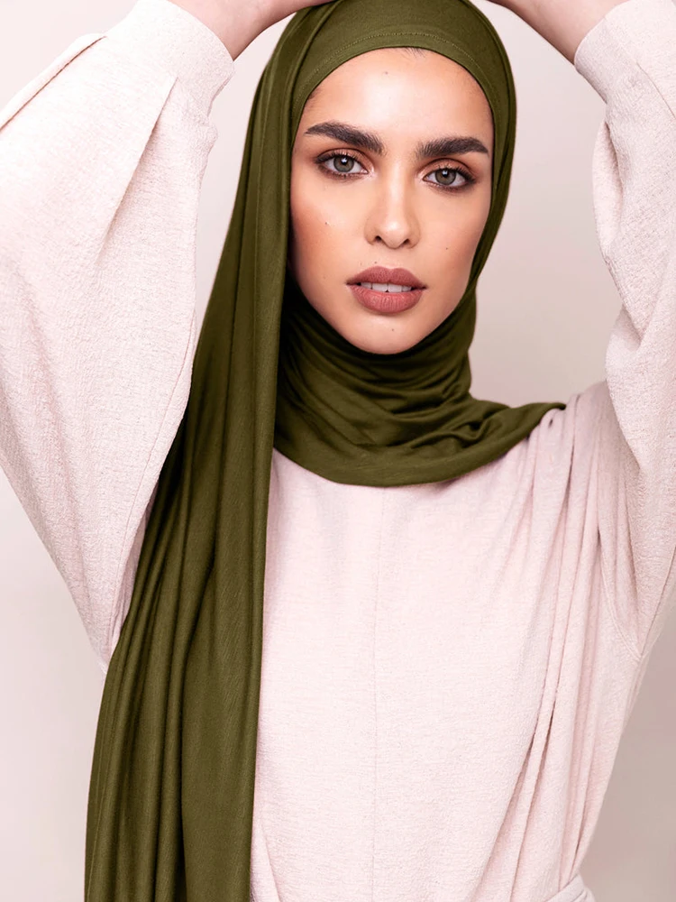 Jersey Hijab instantáneo de primera calidad para mujer, bufanda turbante musulmán para mujer, para la cabeza turbante, Foulard Femme Ramadán