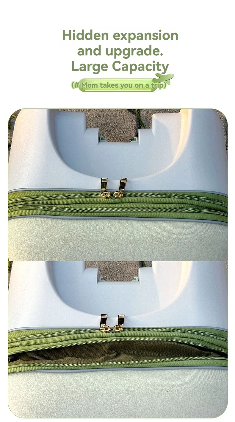 Reise-Trolley-Koffer für Kinder, montierbar auf dem Flugzeug mit drehbaren Rädern, Gepäckfahrt und Spaziergang, der zusammenklappbare Kinderwagen des Babys Koffers – Detail 6