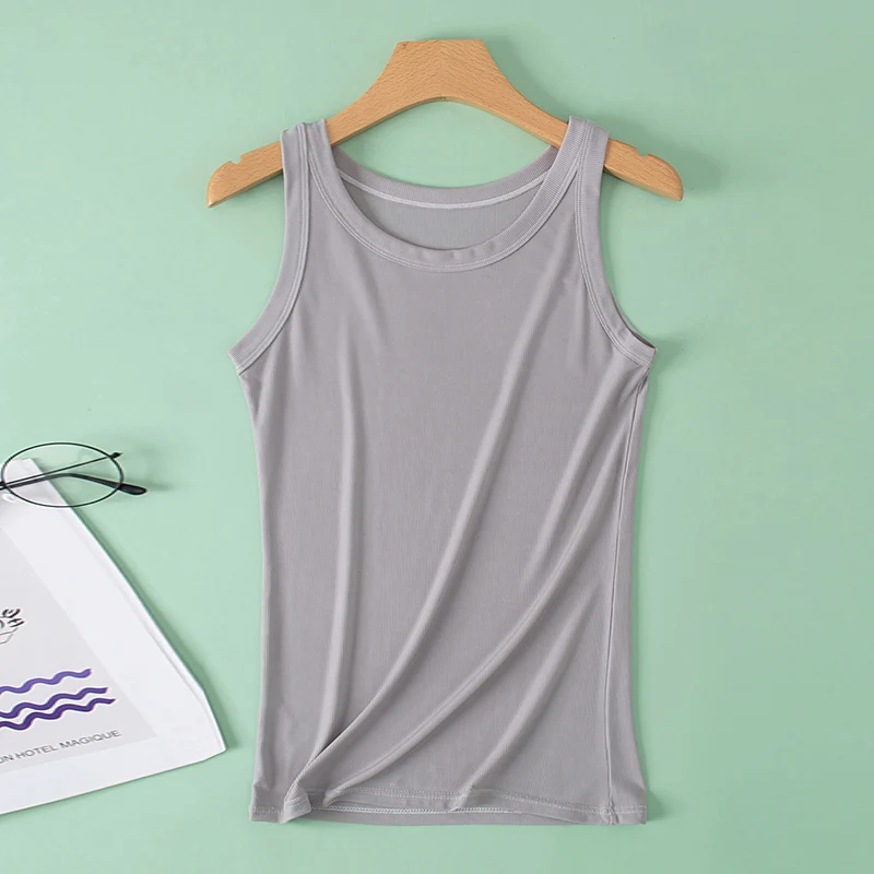 سترة نسائية من فور سيزون بلون سادة متعددة الاستخدامات ورقبة دائرية وحزام كتف عريض، قميص رياضي عصري بقصة ضيقة، قميص كاجوال #4