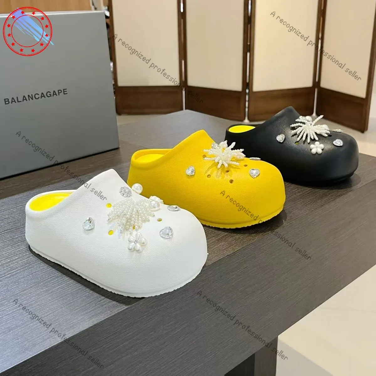 

hole shoes women's new non-slip summer cute outer wear wear-resistant beach high heels stepping on shit slippers ins tide