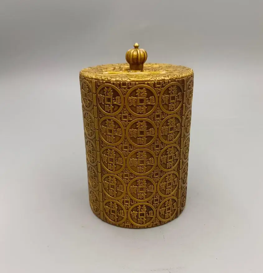 

Money and treasure coins copper pot tea pot