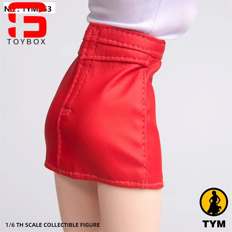 TYM053 1/6 ทหารหญิงเซ็กซี่ห่อสะโพกกระโปรงหนังสั้นสําหรับตุ๊กตารูปตุ๊กตา 12 นิ้ว