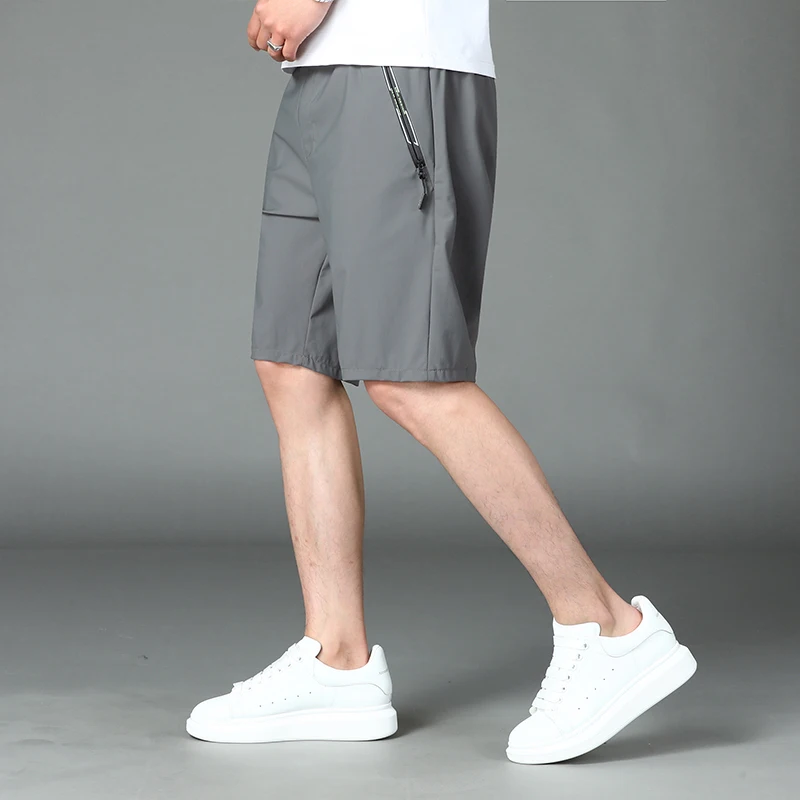 

Спортивная одежда из ледяного шелка для мужчин и женщин, повседневная длина пять четвертей для бега, фитнеса, тренировочная пляжная одежда, Qui Dry, дышащая K233