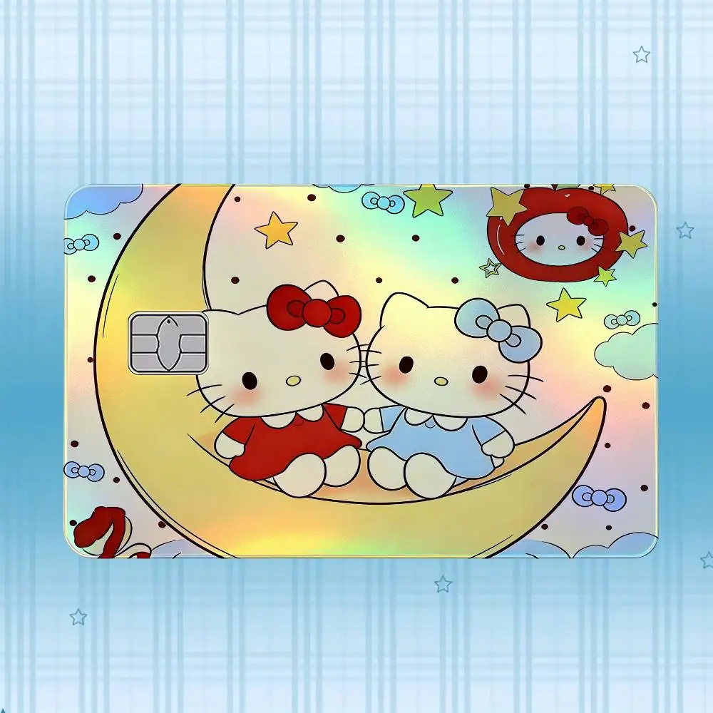 H-Hello Kitty Laser-Holografischer Karten-Skin-Aufkleber für Kredit- und Debitkarten – 4 Stück/Set, wasserfester, kratzfester Schutz – Detail 17