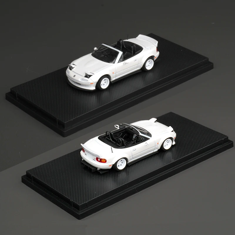 

MT 1:64 Pandem Rocket Bunny Eunos Roadster MX5 NA Metallic White Diecast Diorama Car Model Toys MicroTurbo