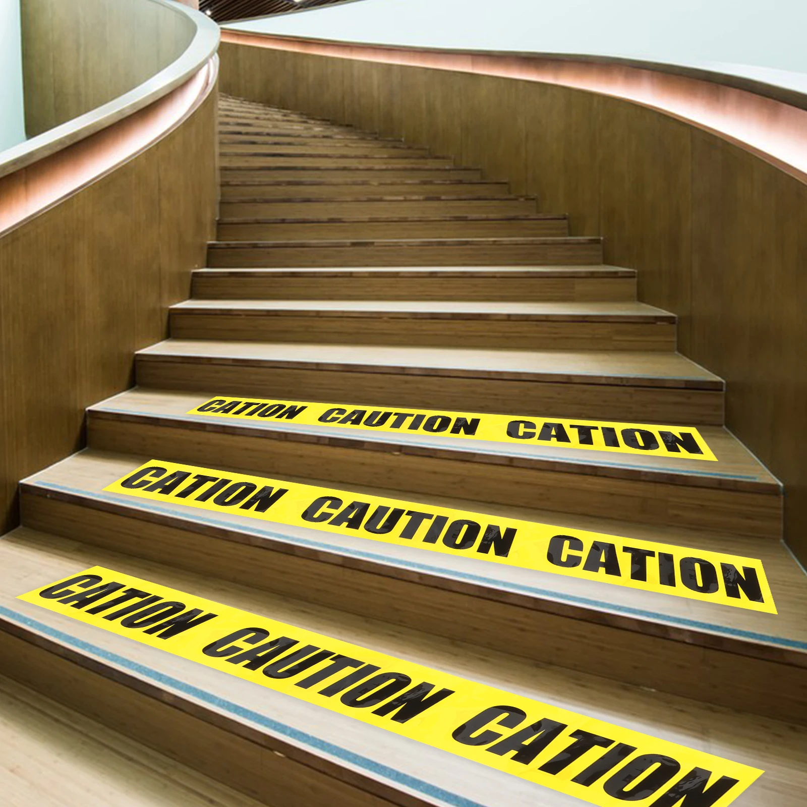 1 rol gele voorzichtigheid zwarte letters waarschuwing veiligheidstape voor slips valt antislip traphellingen vloerstickers Halloween decor