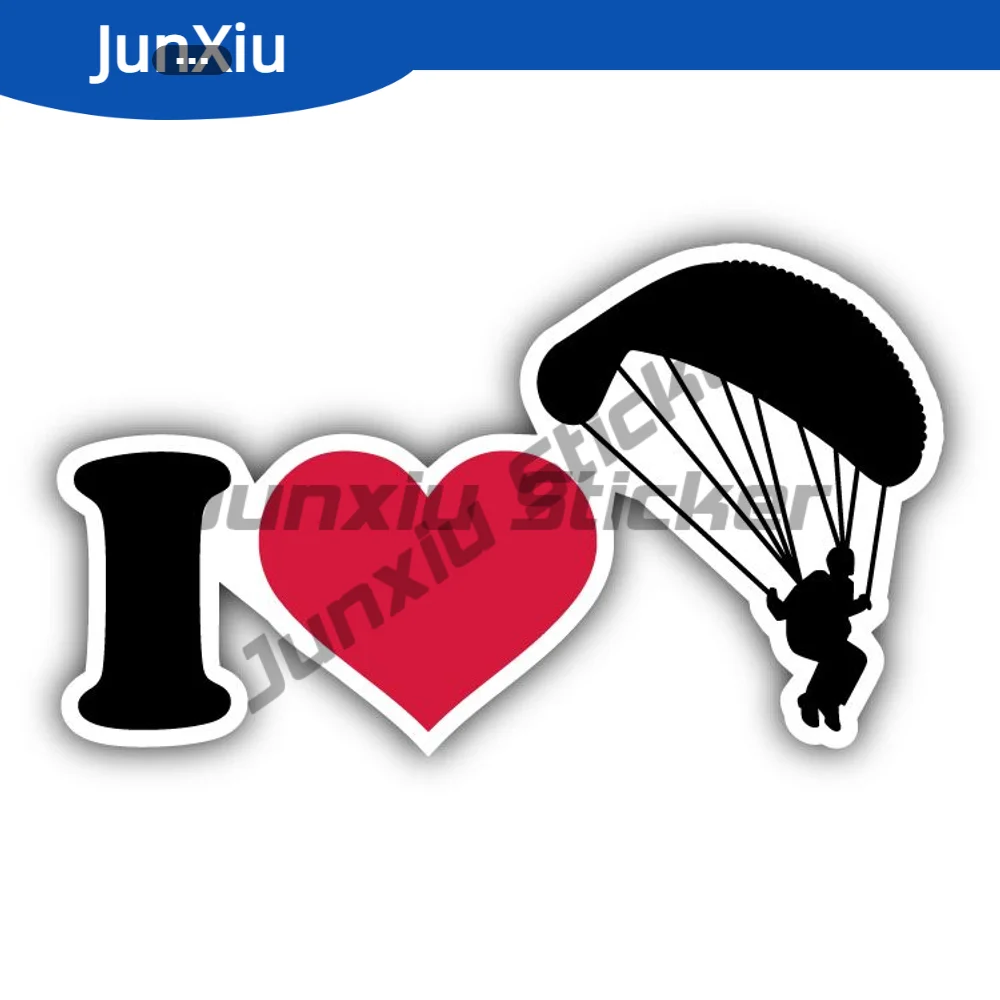 

I Love Skydiving Sticker Car Camper Bumper Accessories Decal Anti Scratch Exterior For Suv Window Motorcycle Bumper Truck Pickup