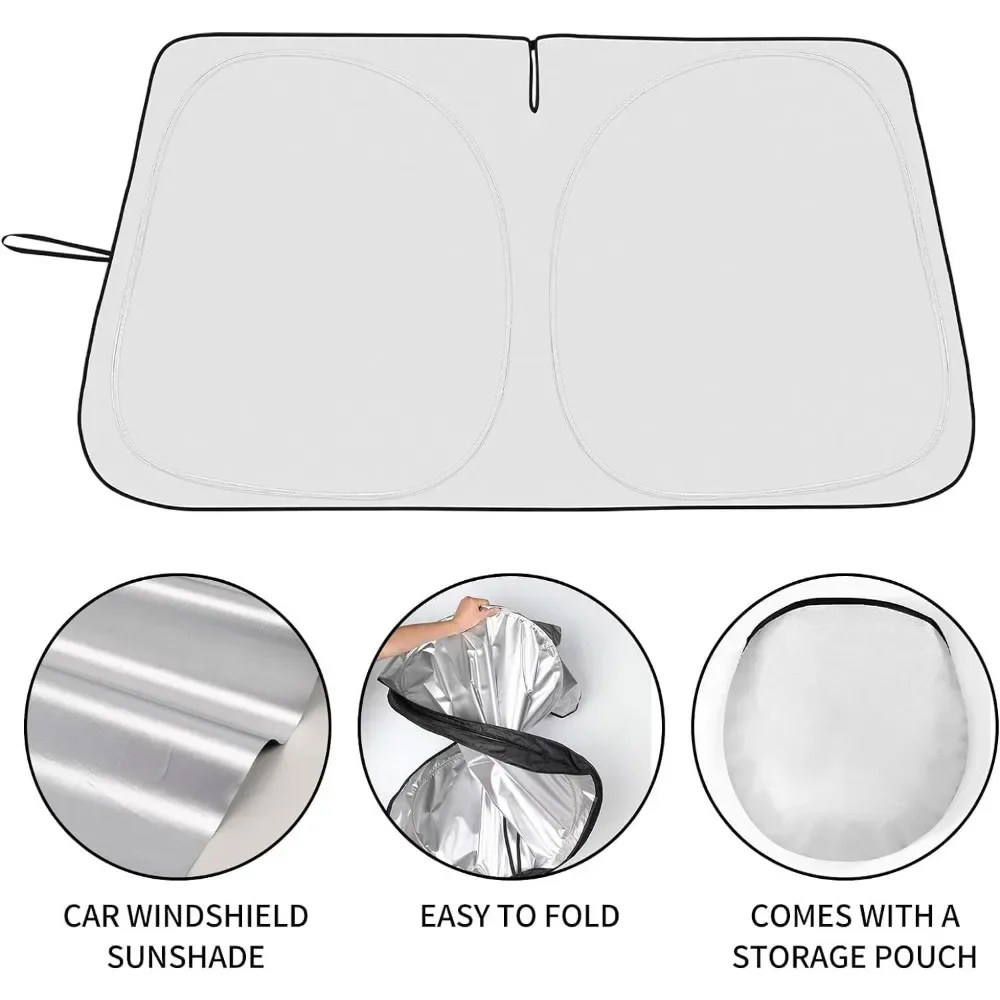 Car Sunshade, Front Gear Sunshade Heat Insulation Sunshade Sunshade Sunshade Curtain, Interior Sunshade, Sunshade Panel