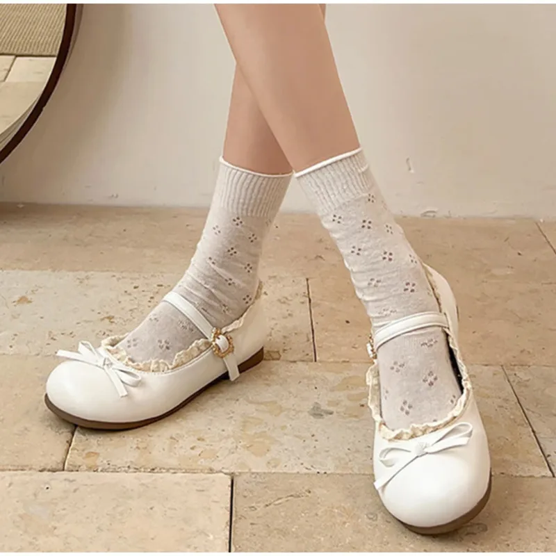 

Женская обувь 2021, новинка весны, женские туфли на плоской подошве с круглым носком, неглубокие женские повседневные балетки из мягкой кожи, элегантные модельные туфли