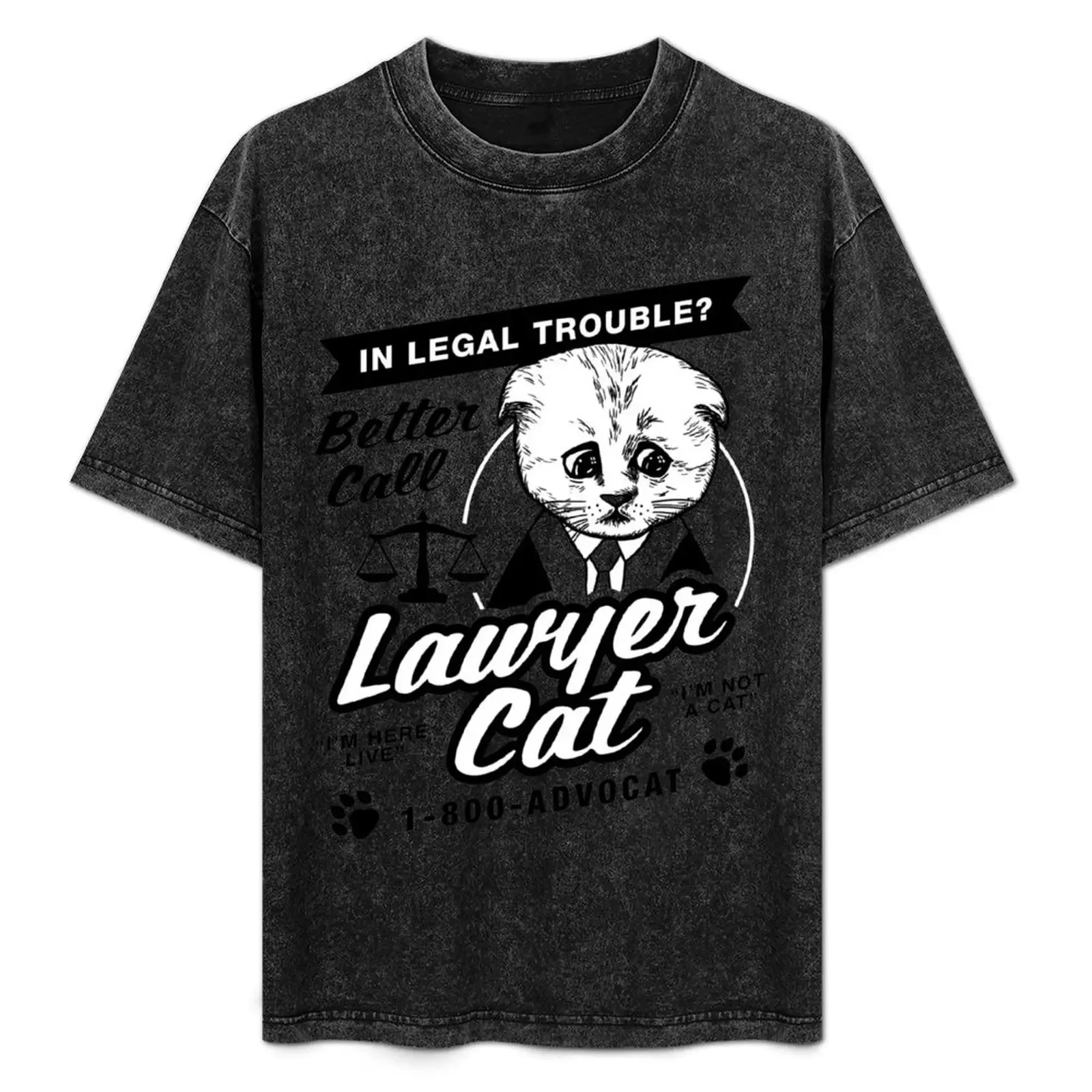 

Lawyer Cat T-Shirt vintage clothes topping Funny t-shirt mens vintage t shirts