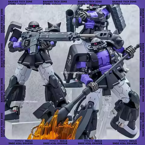 Gaogao Zaku Ms-06R-1A Assembly Action Model Kit Hg 1/144 005 003 Zaku Ii High Sniper Rifle Axe Cannon Mobility Type Robot Gifts