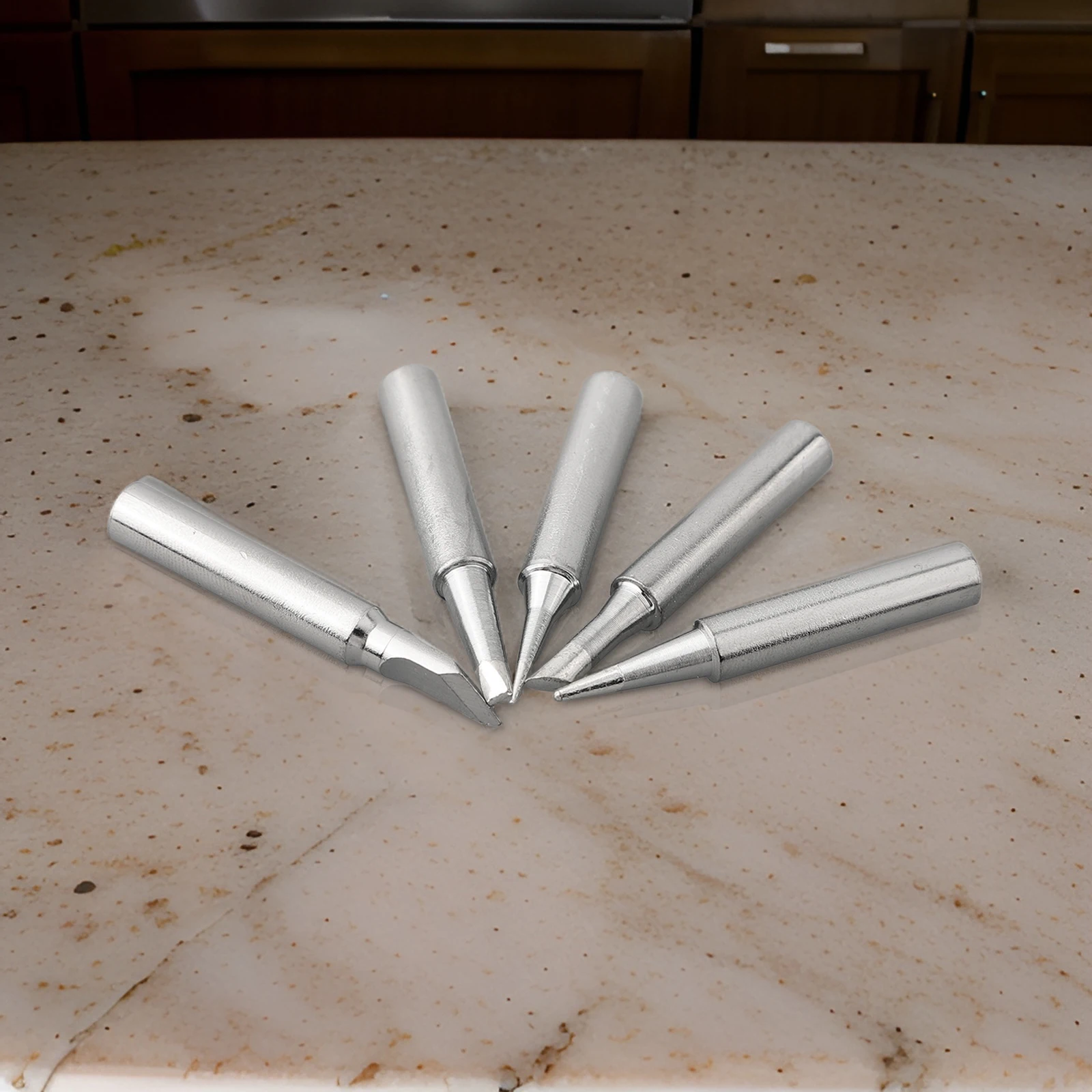 

Soldering Welding Head Soldering Iron Tip 900M-T 5pcs Electric Soldering Iron Tips Lead-free Silver Welding Useful